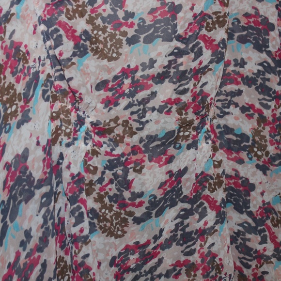 Love Soup Sheer Floral Button Front Blouse - Picture 7 of 8